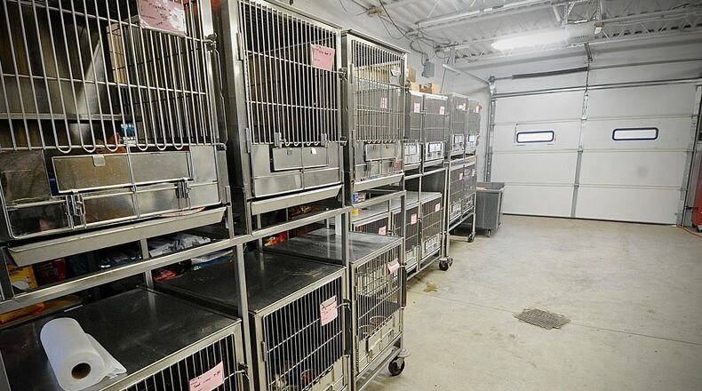 The Miami county animal shelter was built over 50 years ago. Every inch of it is used now for storage or space for animals, including the garage. MARSHALL GORBY \STAFF
