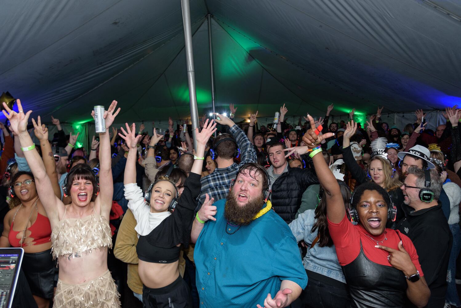 PHOTOS: Did we spot you at Dayton's New Year's Eve Ball Drop and Silent Disco at Yellow Cab Tavern?