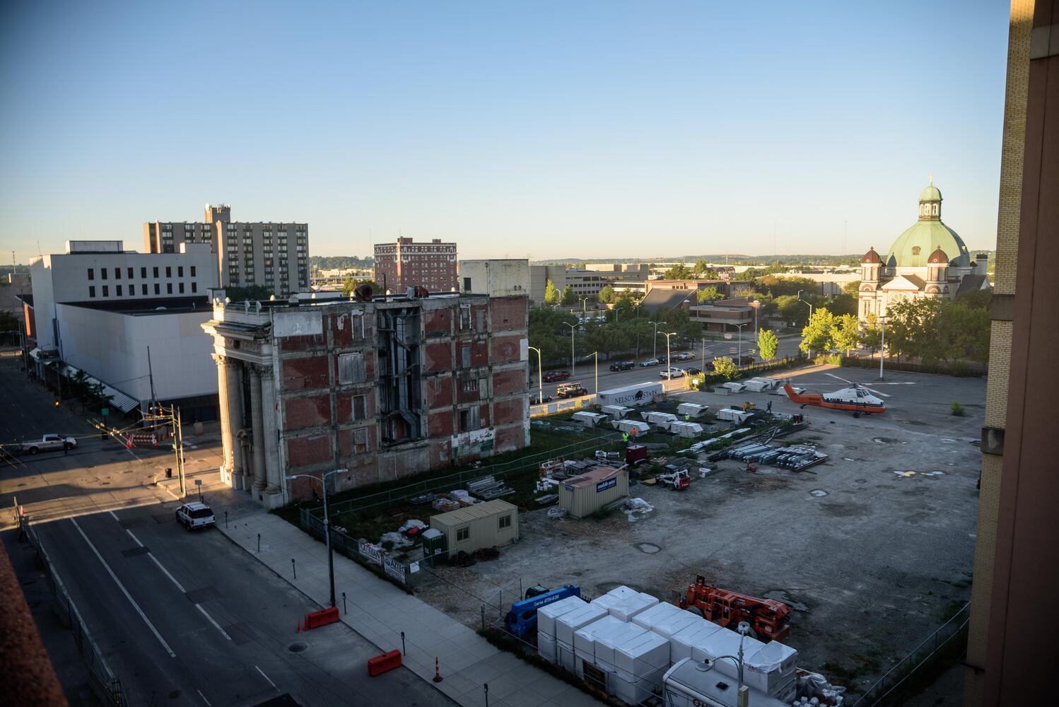 PHOTOS: Dayton Arcade helicopter delivery