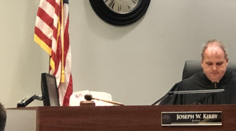 Heading into the Thanksgiving holiday, Judge Joe Kirby released from detention a boy accused of causing a lockdown at a junior-high dance in Springboro with a 911 call about a gun. STAFF/LAWRENCE BUDD