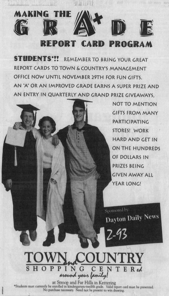 Town and Country shopping center advertisements