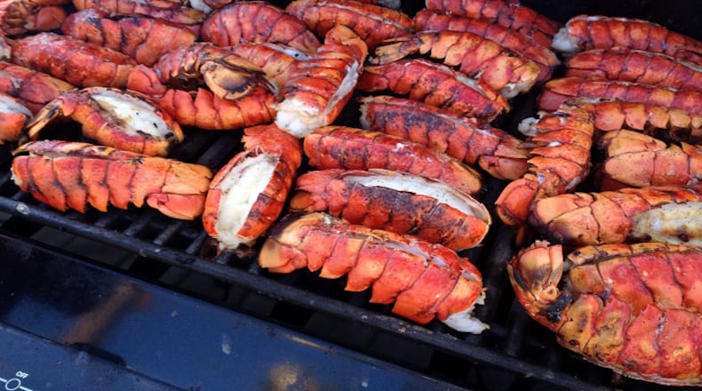 Lobster tails on the grill. (Susan Selasky/Detroit Free Press/TNS)