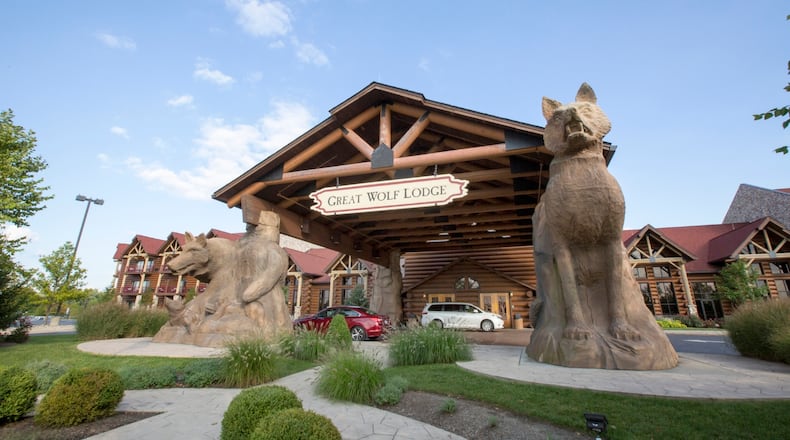 Officials with the Great Wolf Lodge in Mason announced a $8 million refurbishment of rooms and other spaces this week. The 450,000 square-foot hotel and entertainment center includes a 75,000 square-foot indoor water park with the lodge located adjacent to Kings Island amusement park on a 43-acre lot.(File Photo/Journal-News)