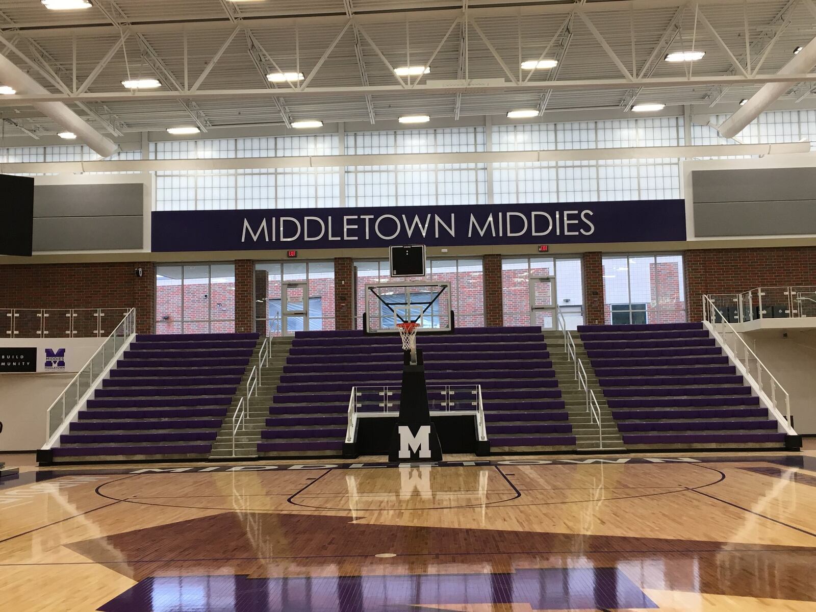 Middletown High School’s boys basketball team will play its first game in the brand-new Wade E. Miller Arena on Saturday night against Lima Senior. RICK CASSANO/STAFF