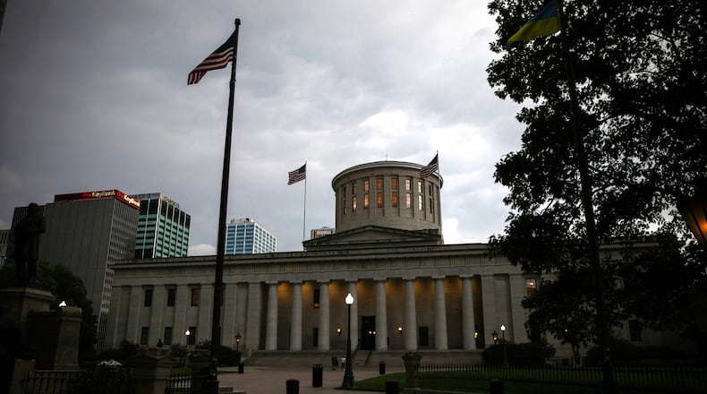 The Ohio Statehouse in Columbus, Ohio, July 20, 2023. Republicans now dominate both houses of the Legislature. (Maddie McGarvey/The New York Times)