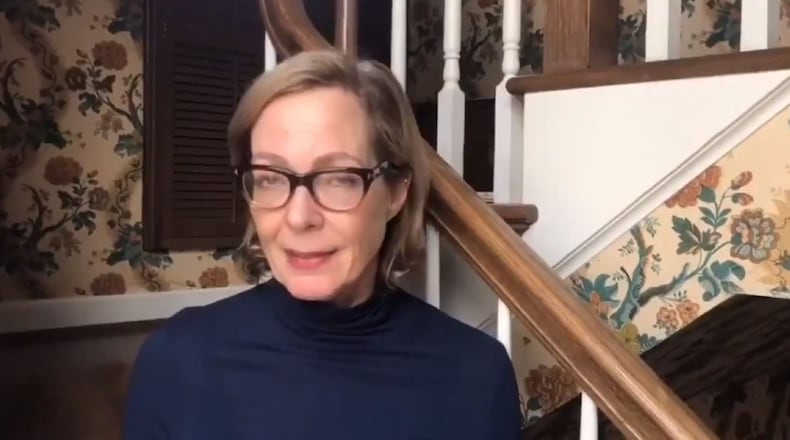 Allison Janney in screen grab of pubic service announcement about the coronavirus  uploaded to Ohio Gov. Mike DeWine's Twitter account.