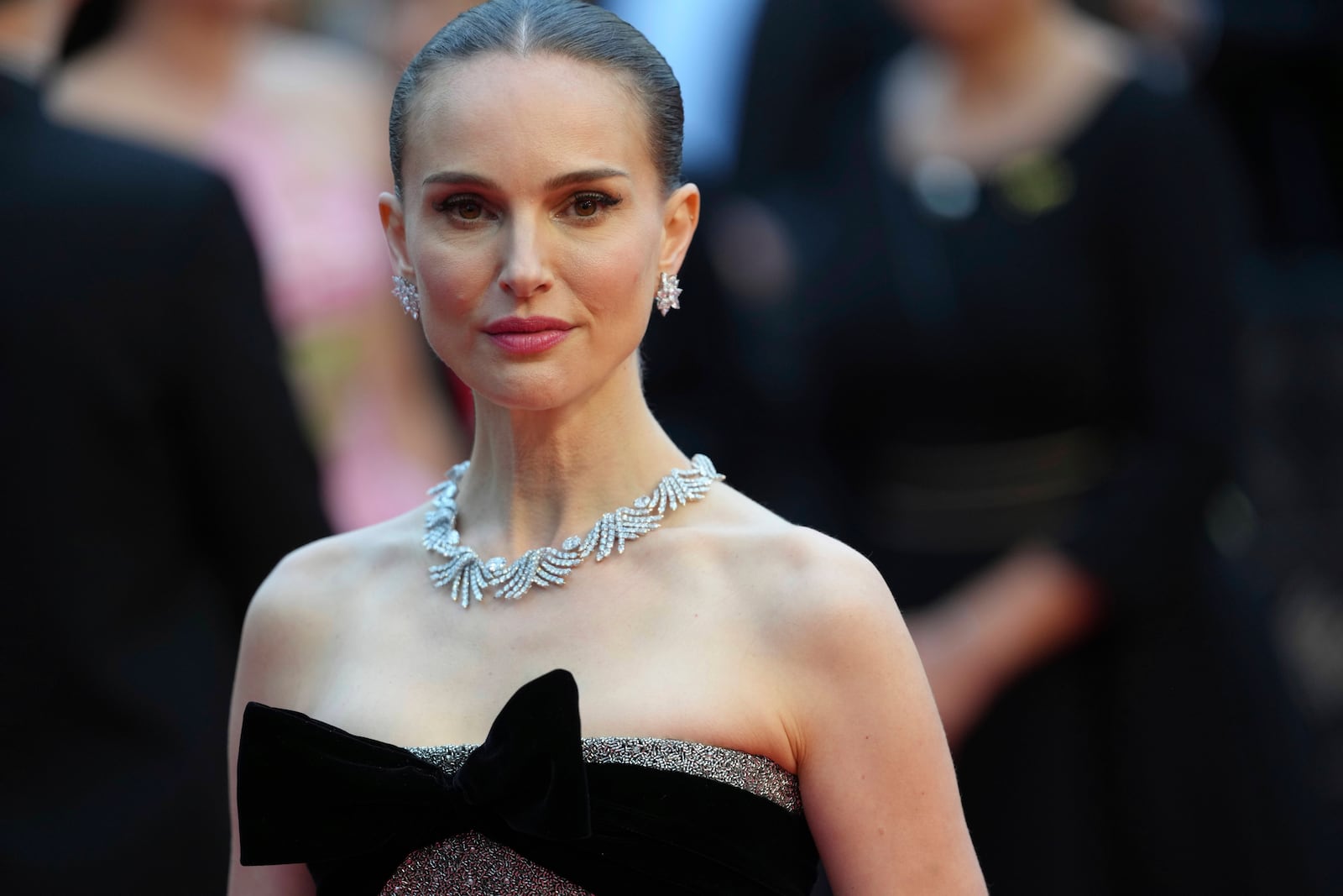 Natalie Portman poses for photographers upon arrival at the premiere of the film 'Eddington' at the 78th international film festival, Cannes, southern France, Friday, May 16, 2025. (Photo by Lewis Joly/Invision/AP)