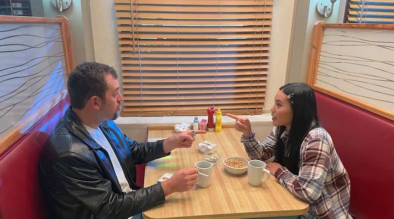 After hours, George’s Family Restaurant in Dayton turns into the set of a new independent feature film called ‘Another Day.’ NATALIE JONES/STAFF