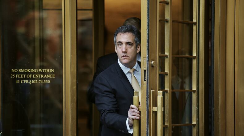Michael Cohen, President Donald Trump’s personal lawyer and longtime fixer, leaving federal court in New York, Aug. 21, 2018. Cohen pleaded guilty on Tuesday to campaign finance and other charges. The fate of Trump, the man who Cohen said directed him to break the law by making payments to a pornographic film actress and a former Playboy model, rests, in all likelihood, in the political arena and in the halls of Congress. (Andres Kudacki/The New York Times)
