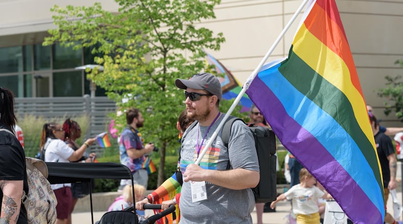 The Greater Dayton LGBT Center hosted the Dayton Pride Parade and Festival in downtown Dayton to celebrate the kickoff of Pride Month on Saturday, June 7, 2025. TOM GILLIAM/CONTRIBUTING PHOTOGRAPHER