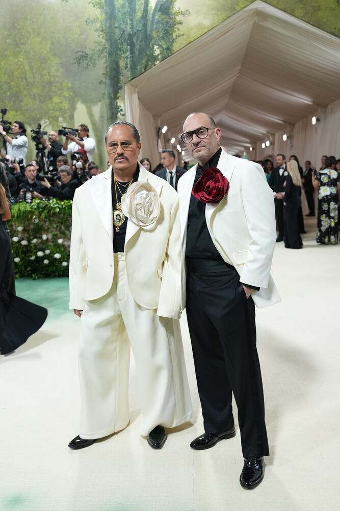 Willy Chavarria, left, and Marc Metrick at the Metropolitan Museum of Art's Costume Institute benefit gala in New York, May 6, 2024. (Amir Hamja/The New York Times)