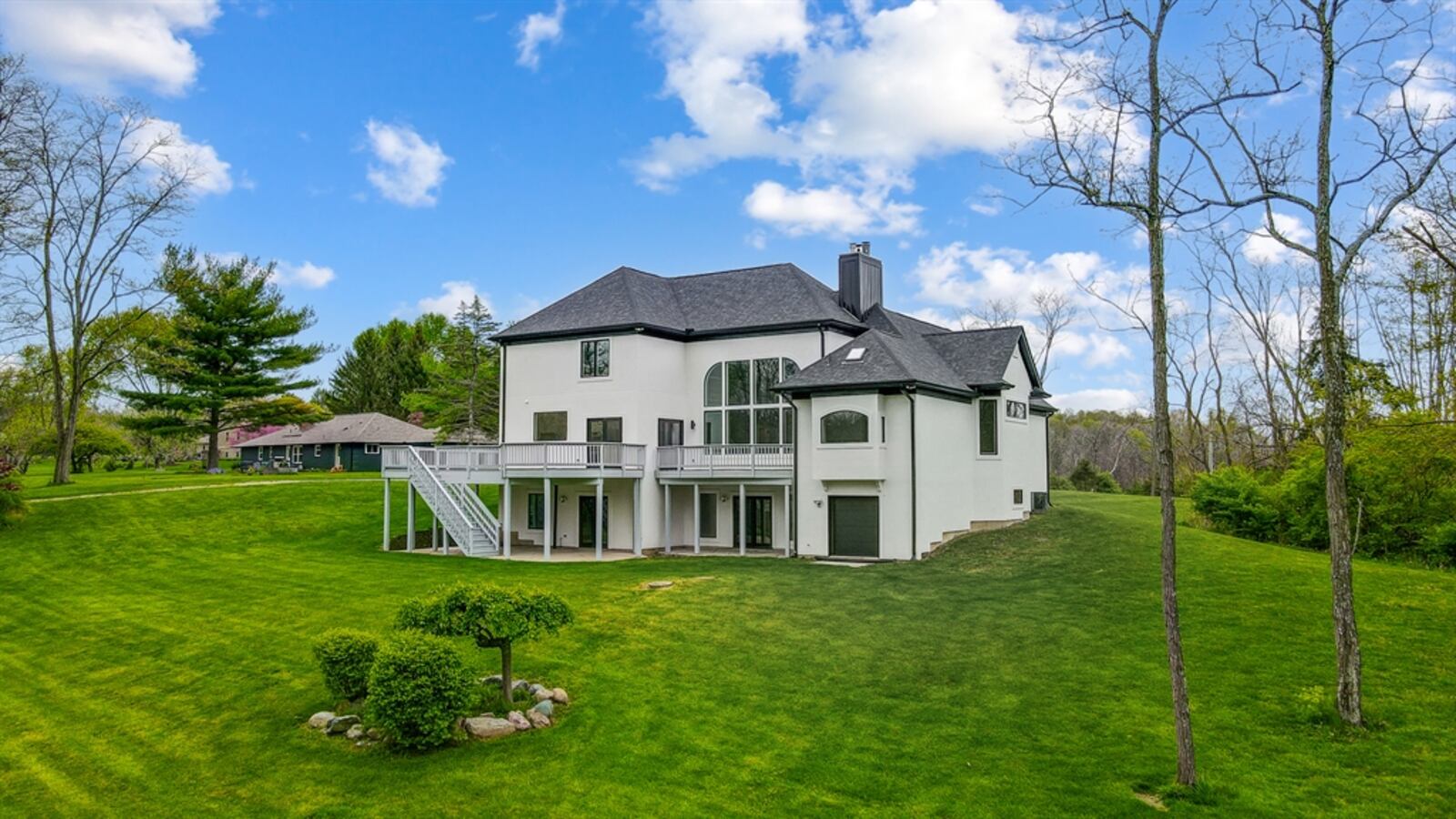 The home offers abundant interior and exterior spaces for recreation or relaxation.