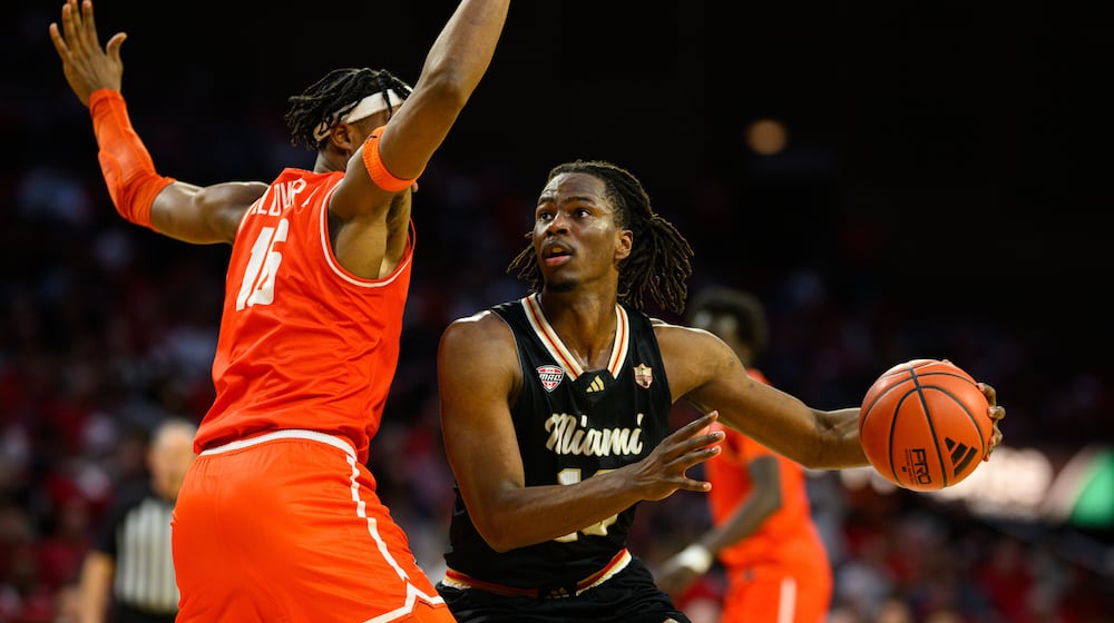 The Miami University men's basketball team beat Bowling Green 91-77 on Friday, Feb. 20, 2026 at Millett Hall in Oxford. JEREMY MILLER / CONTRIBUTED PHOTO