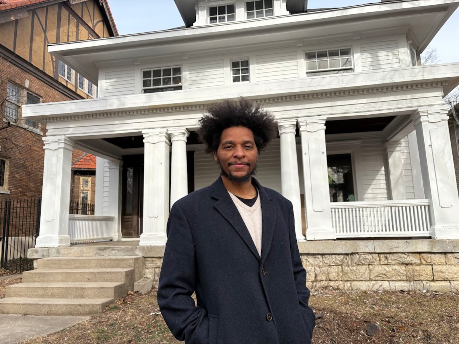 Dayton resident Talib Petaway is renovating this home at 115 Yale Ave. in Dayton, hoping to sell it, perhaps to a local family with children, this year. THOMAS GNAU/STAFF