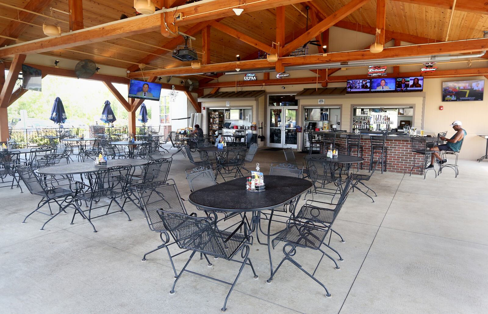 TJ Chumps, 7050 Executive Blvd. in Huber Heights, has a large outdoor patio. LISA POWELL / STAFF