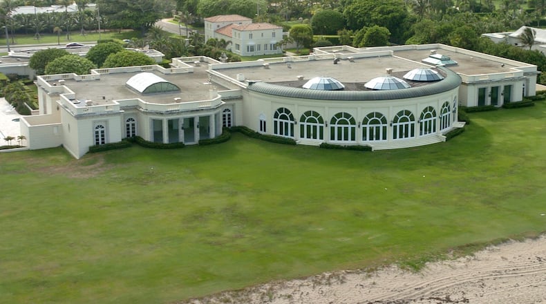 The mansion at 515 North County Road, which Dmitry Rybolovlev bought from Donald Trump, was recently torn down. (Jeffrey Langlois/Palm Beach Daily News)