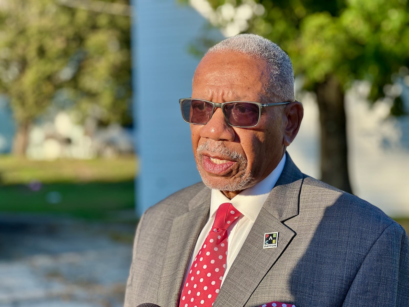 Dayton Mayor Jeffrey Mims attended the memorial for Legaci Deshawn Taylor, a 5-year-old victim of gun violence, who was honored at a memorial on Sunday.