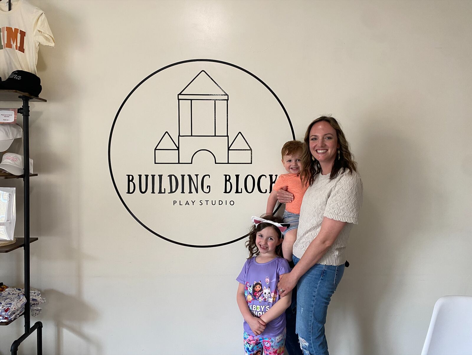 Valerie Block (Pictured on the right) is with her two children, Jax Block (top left), and Emilia Block (to the left). Contributed.