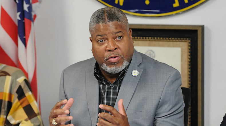 NAACP Dayton Unit President Derrick Foward, shown in this file photo, has complained about the city of Huber Heights' hiring process for a new city manager. MARSHALL GORBY\STAFF