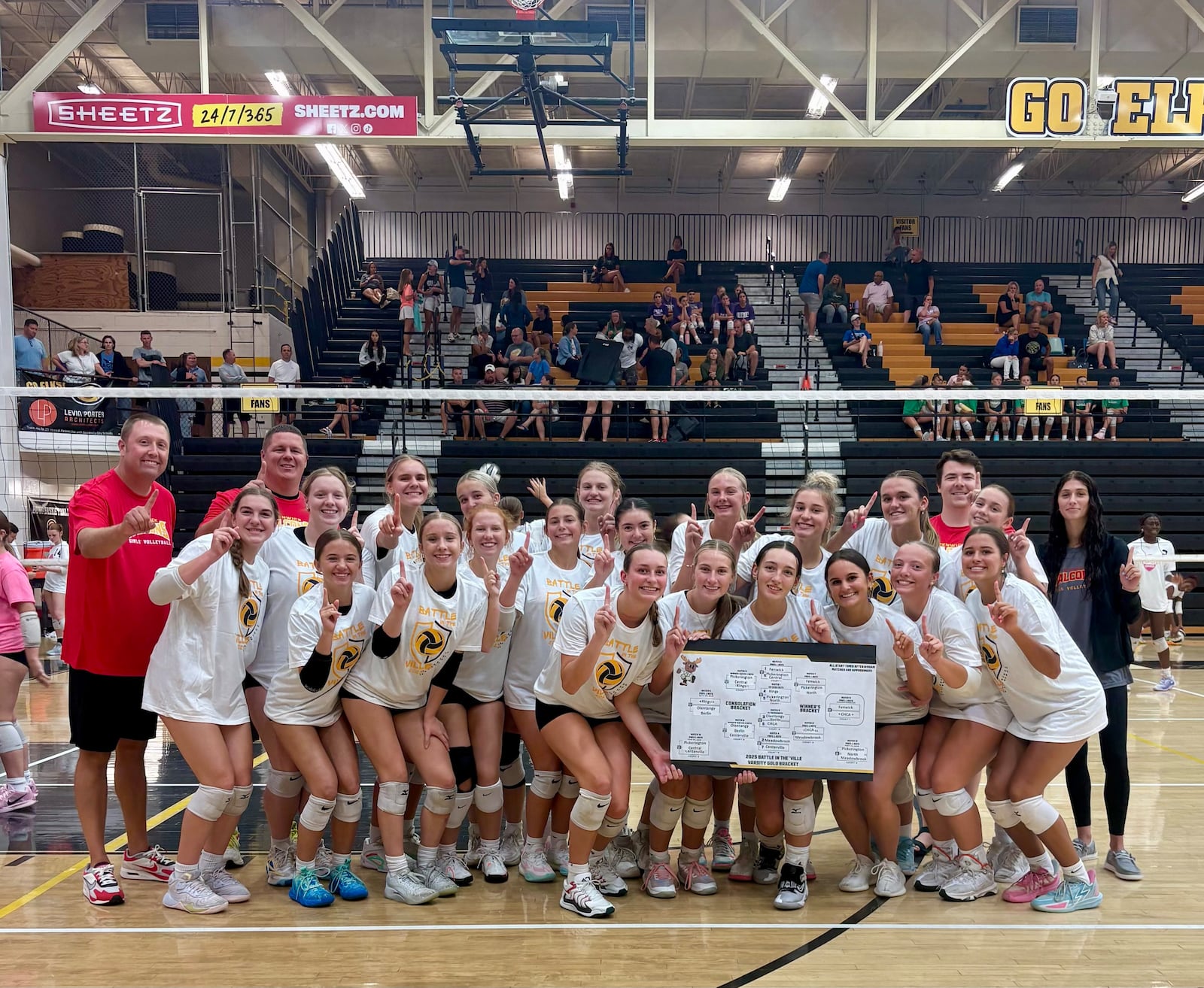The Bishop Fenwick girls volleyball team poses for a photo after winning the preseason Centerville Battle in the ‘Ville varsity tournament this summer. CONTRIBUTED PHOTO