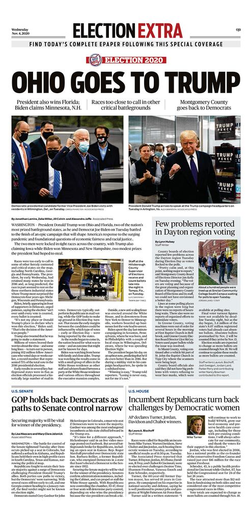 DDN front pages day after election