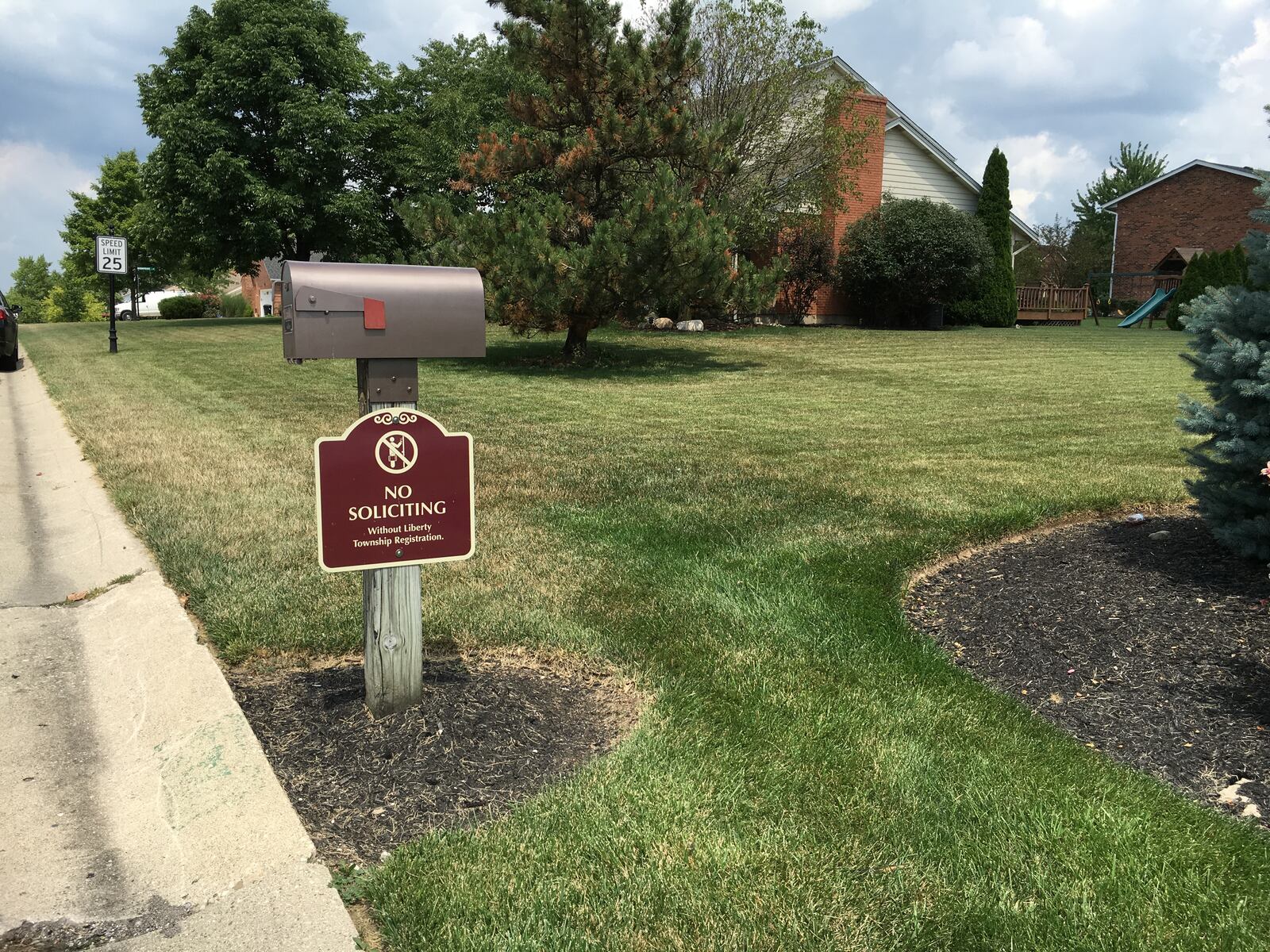 A “No Soliciting” sign in a southwest Ohio subdivision.