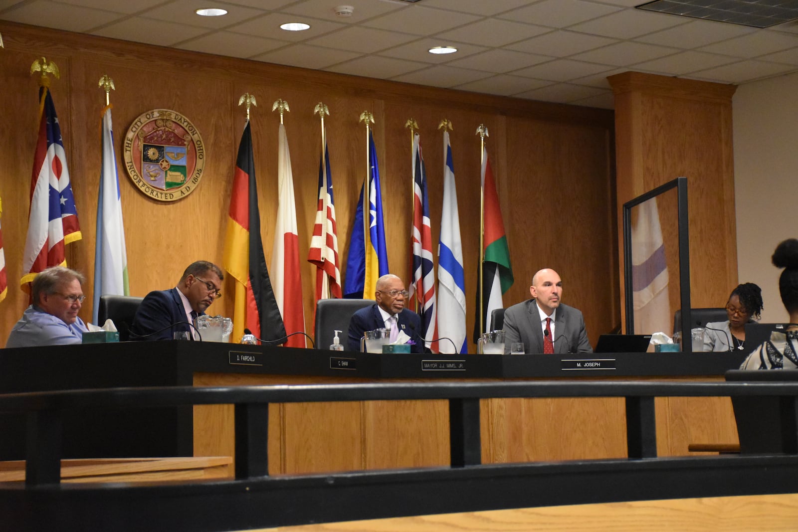 The Dayton City Commission on Wednesday, July 23, 2025. CORNELIUS FROLIK / STAFF