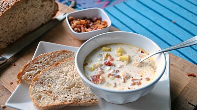 Creamy Corn Chowder. (Gretchen McKay/Pittsburgh Post-Gazette/TNS)