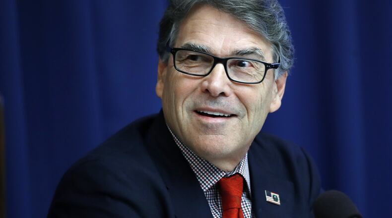 Energy Secretary Rick Perry attends a news conference, Tuesday, July 18, 2017, at the National Press Club in Washington. (AP Photo/Jacquelyn Martin)