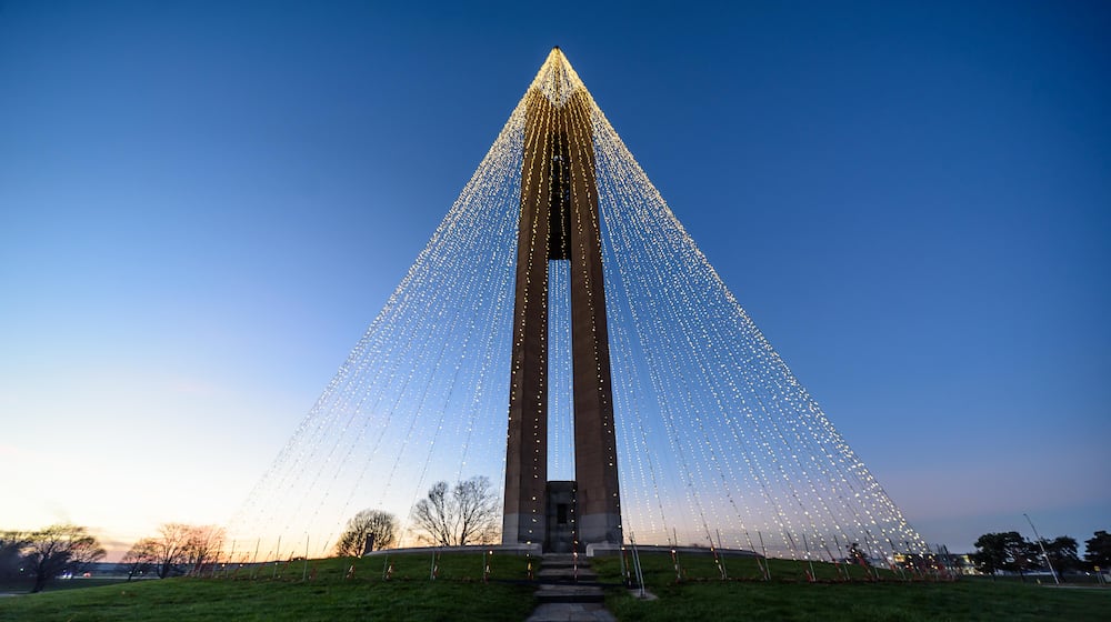 Carillon Historical Park celebrated its 75th anniversary and the 30th annual Ringing in the Holidays on Saturday, Nov. 22, 2025. This year, the privately funded nonprofit’s seasonal fundraiser debuted as the official preview party for A Carillon Christmas, the park’s month-long celebration that runs until Dec. 30. Guests enjoyed live carolers, bell wagon concerts by carillonneur Alan Bowman, a silent auction, festive foods and specialty cocktails served throughout the museum’s exhibits, including a martini ice luge. TOM GILLIAM/CONTRIBUTING PHOTOGRAPHER