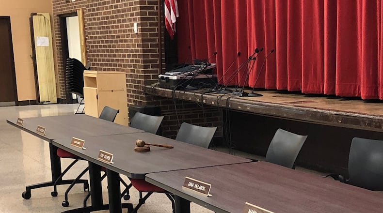 Huber Heights’ board of education met for just over 90 minutes Thursday, most of it in closed executive session. JEREMY P. KELLEY / STAFF