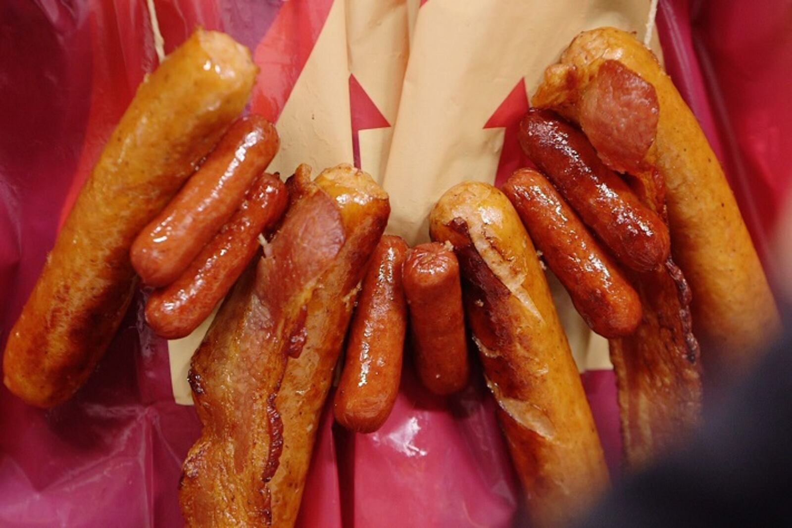 Substitute that pretzel necklace with meat. You'll be the talk of your tailgating party. (Mark Vancleave/Minneapolis Star Tribune/TNS)