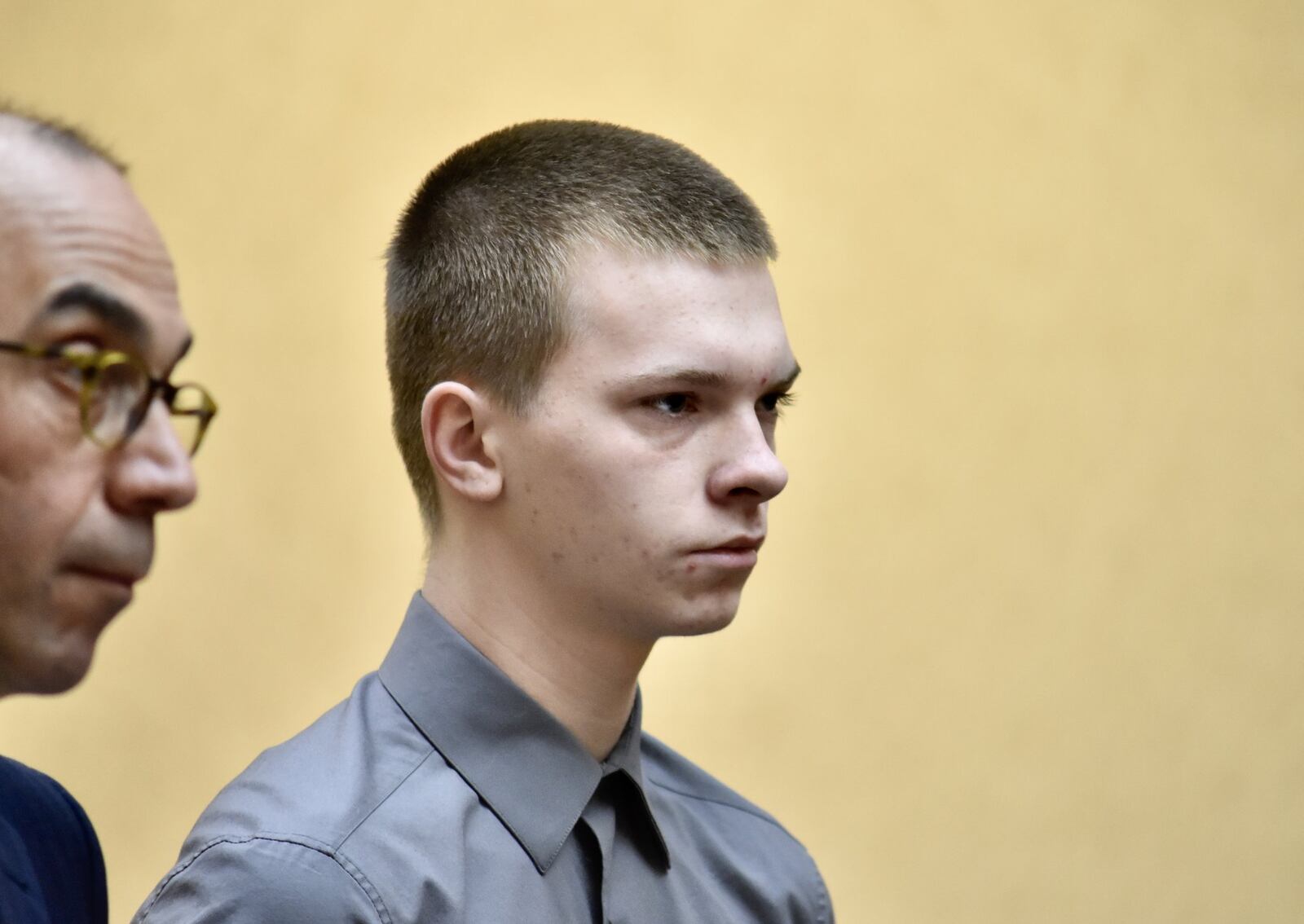 Logan Henry, accused of setting Lindenwald warehouse fire and indicted on multiple arson charges, was arraigned Tuesday, Nov. 26, 2019 in Butler County Common Pleas Court in Judge Keith Spaeth s courtroom. NICK GRAHAM/STAFF