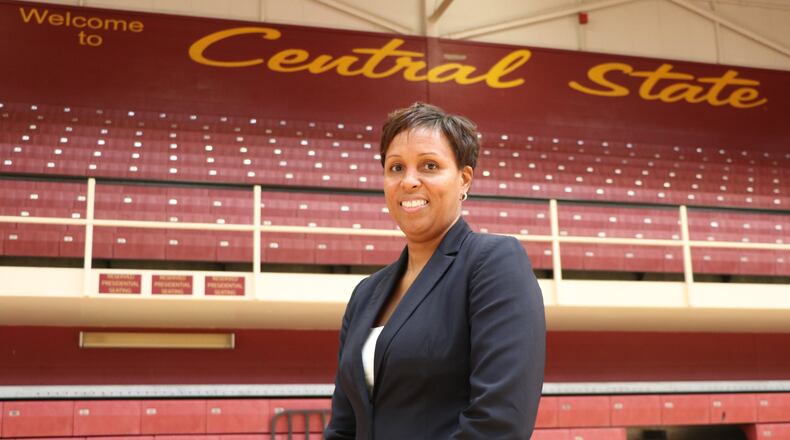 Central State Athletic Director Tara Owens in the school’s gymnasium. Nick Novy/CONTRIBUTED