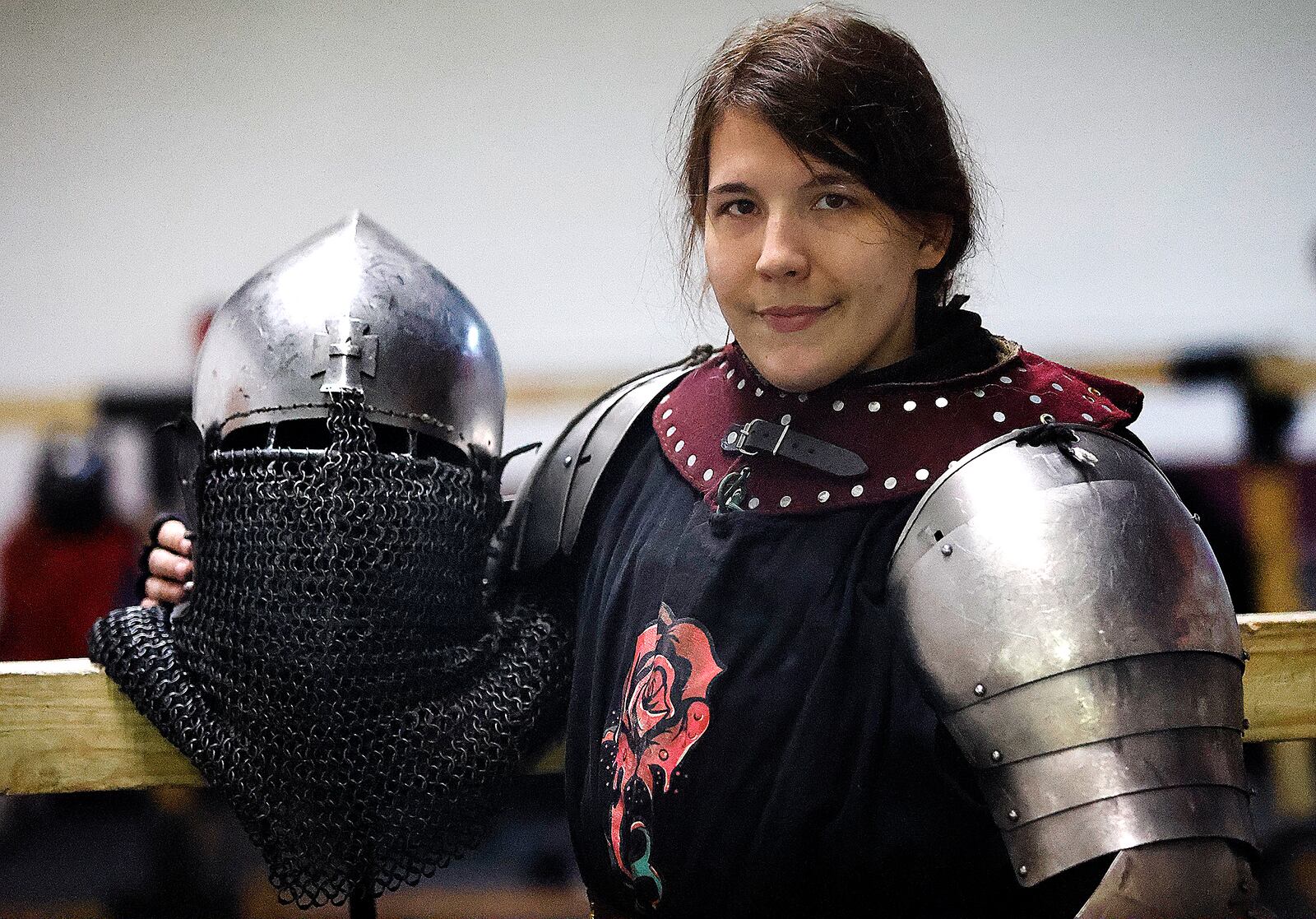 Rachael Arndt, of the Cincinnati Barbarians, during a practice Thursday, Feb. 13, 2025. MARSHALL GORBY\STAFF