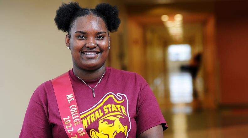 Central State University junior, Chenae Roker, has a goal of changing the world by becoming a teacher. MARSHALL GORBY\STAFF