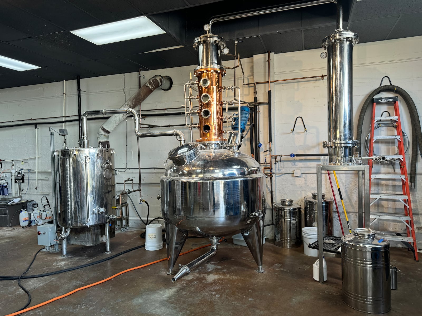 Belle of Dayton custom hand-built 350 gallon copper pot still CONTRIBUTED