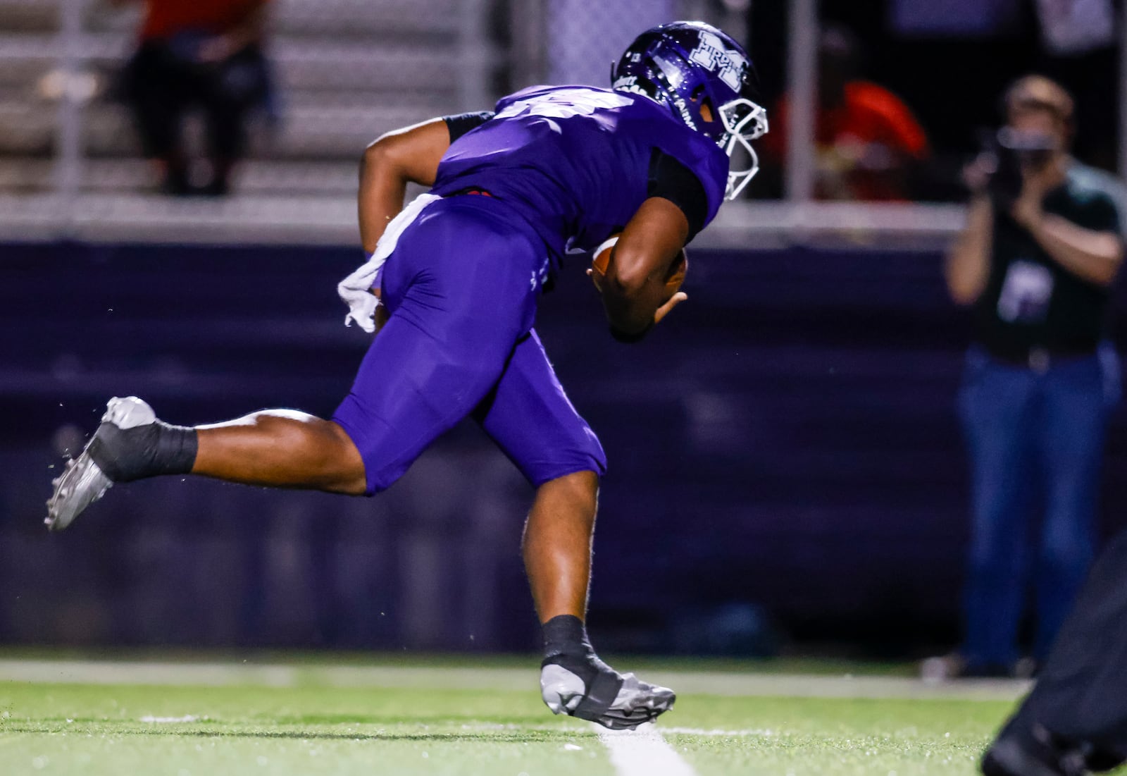 Middletown's Joseph Ward stumbles forward after a catch as he runs for a touchdown during their football game against Lakota West Friday, Sept. 20, 2024 at Barnitz Stadium in Middletown. Lakota West defeated Middletown 51-7. NICK GRAHAM/STAFF