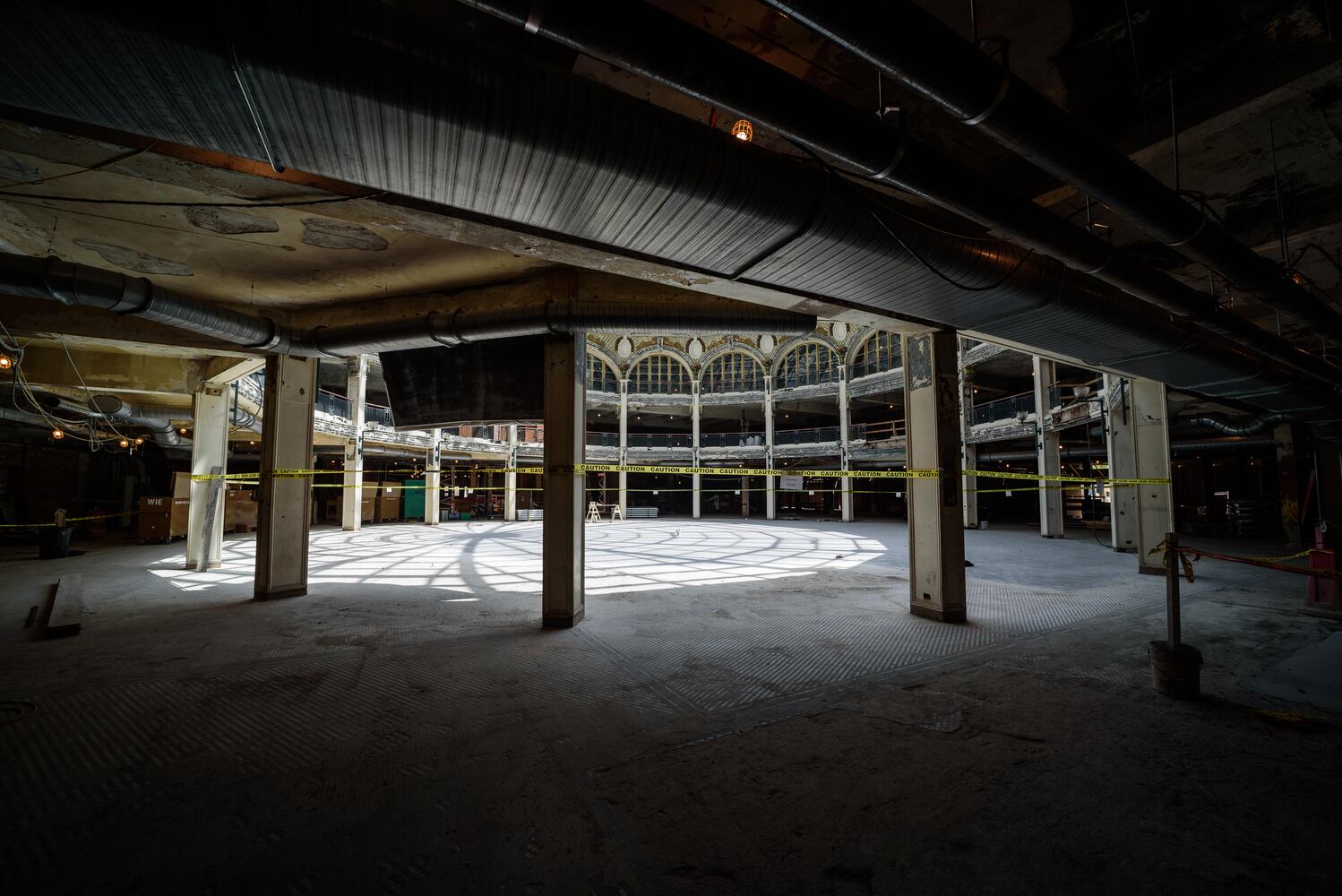 PHOTOS: Dayton Arcade recovery continues, first floor slab completed and windows restored