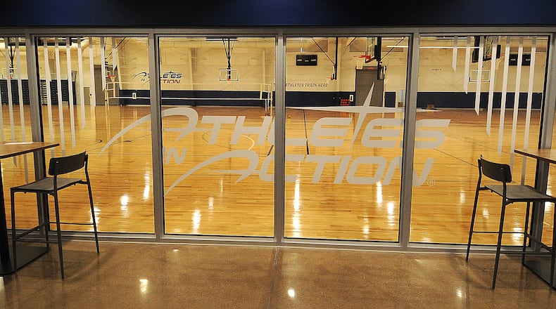 Inside the new Wooden Family Fieldhouse at the Athletes in Action Sports Complex 1197 S. Detroit St. in Xenia. MARSHALL GORBY\STAFF