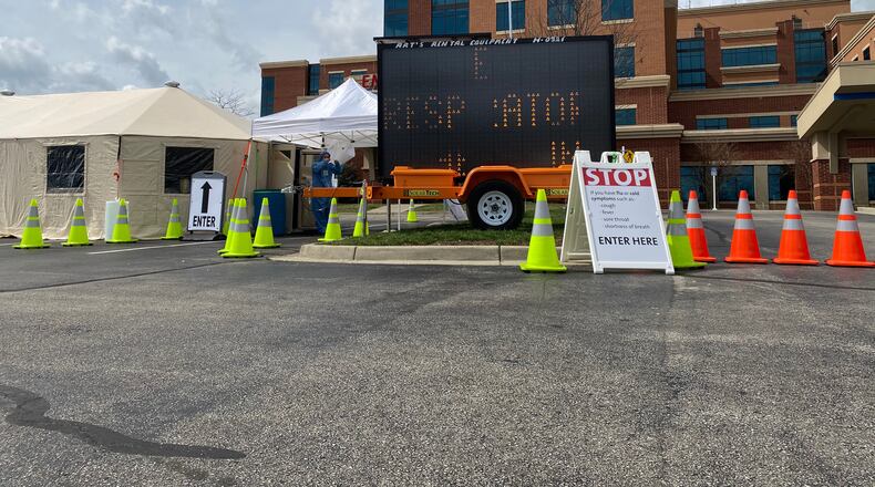 Atrium Medical Center is split screening patients at the hospital’s emergency room in response to concerns about the novel coronavirus in the community.
