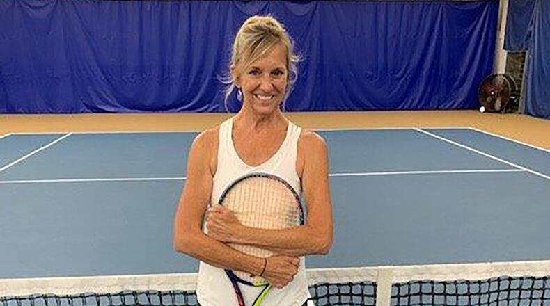 Jill Chobanian, a professional tennis instructor, returns to the Wright-Patterson Tennis Club where her career began more than 30 years ago. (Courtesy photo)