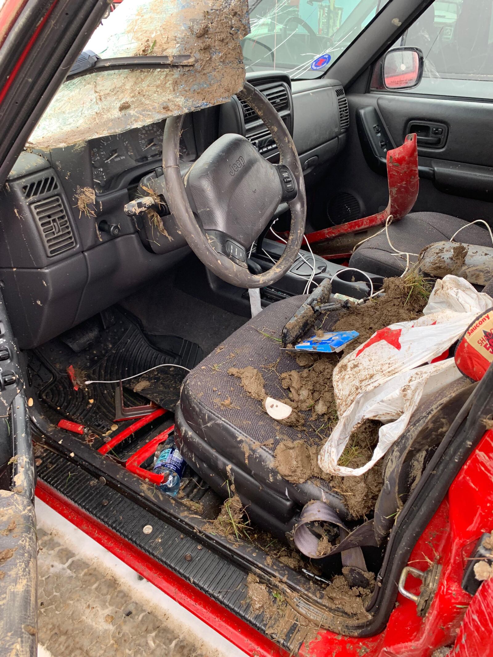 Ali Sowers was driving a  Jeep  near the intersection of  Montgomery County Line and Range Line roads (Diamond Mill Road)  the morning of Monday, Feb. 11 when she lost control on black ice. Her boyfriend, Ben Chapman, was in the passenger seat. Her daughters, 13-year-old Stella Sower and 12-year-old  Skylar Martin, were in the back seat.