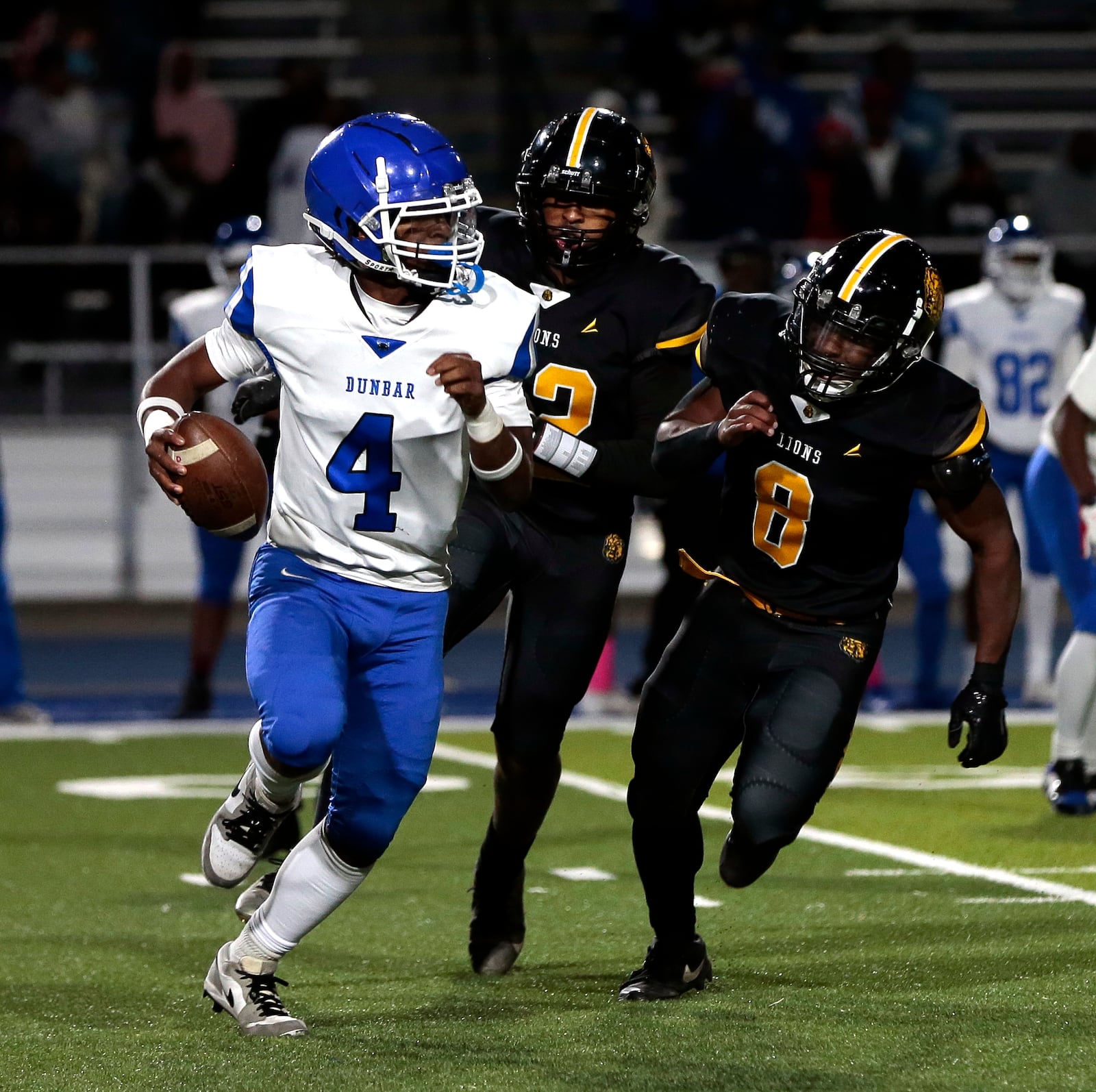 Meadowdale defeated Dunbar, 19-13, at Welcome Stadium on Friday, Oct. 24, 2025. STEVEN WRIGHT / STAFF