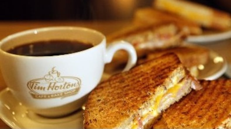 A chipotle turkey hot panini sandwich from Tim Horton’s. JIM WITMER / STAFF