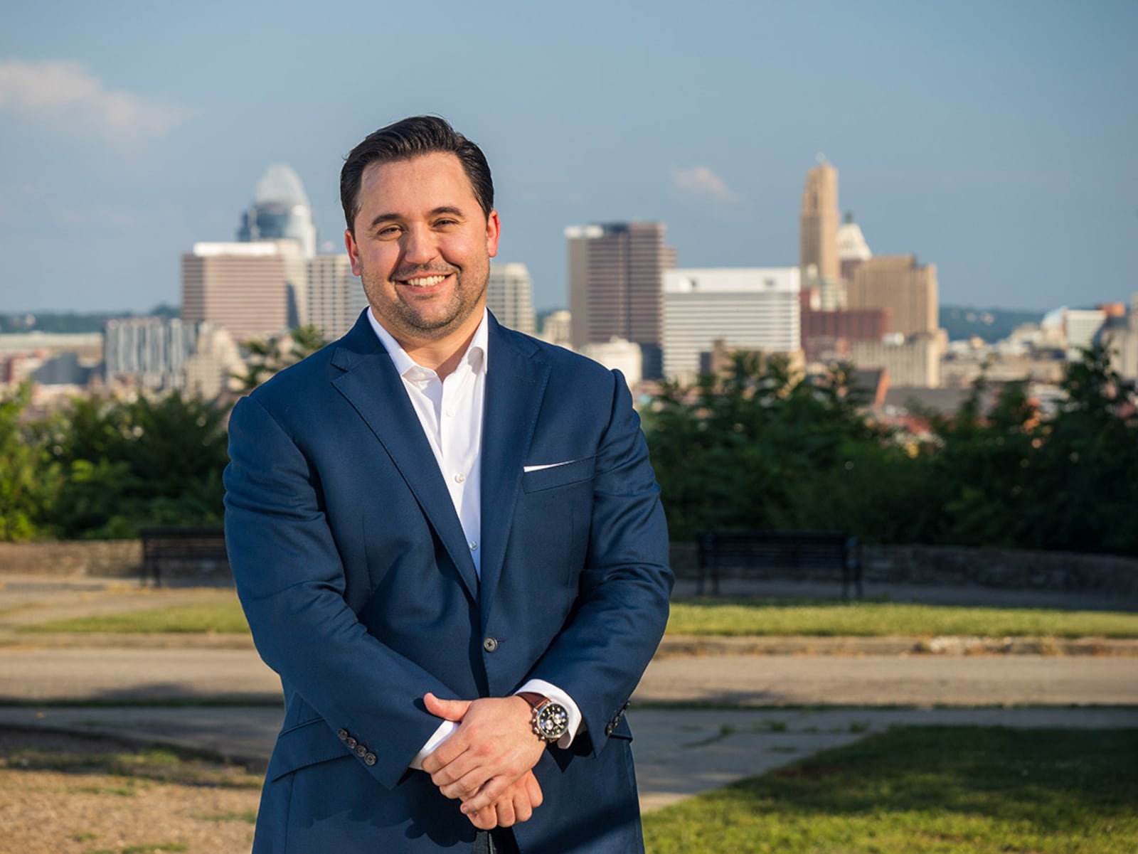 Cincinnati Republican Eric Conroy, a veteran and former CIA official, launched his bid to unseat U.S. Rep. Greg Landsman, D-Cincinnati, in Ohio's 1st Congressional District in 2026. Photo from campaign website.
