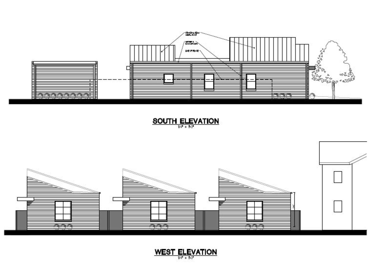 Design drawings of the new homes planned for South Park by Coco’s owners. Roll & Associates Inc. did the designs.