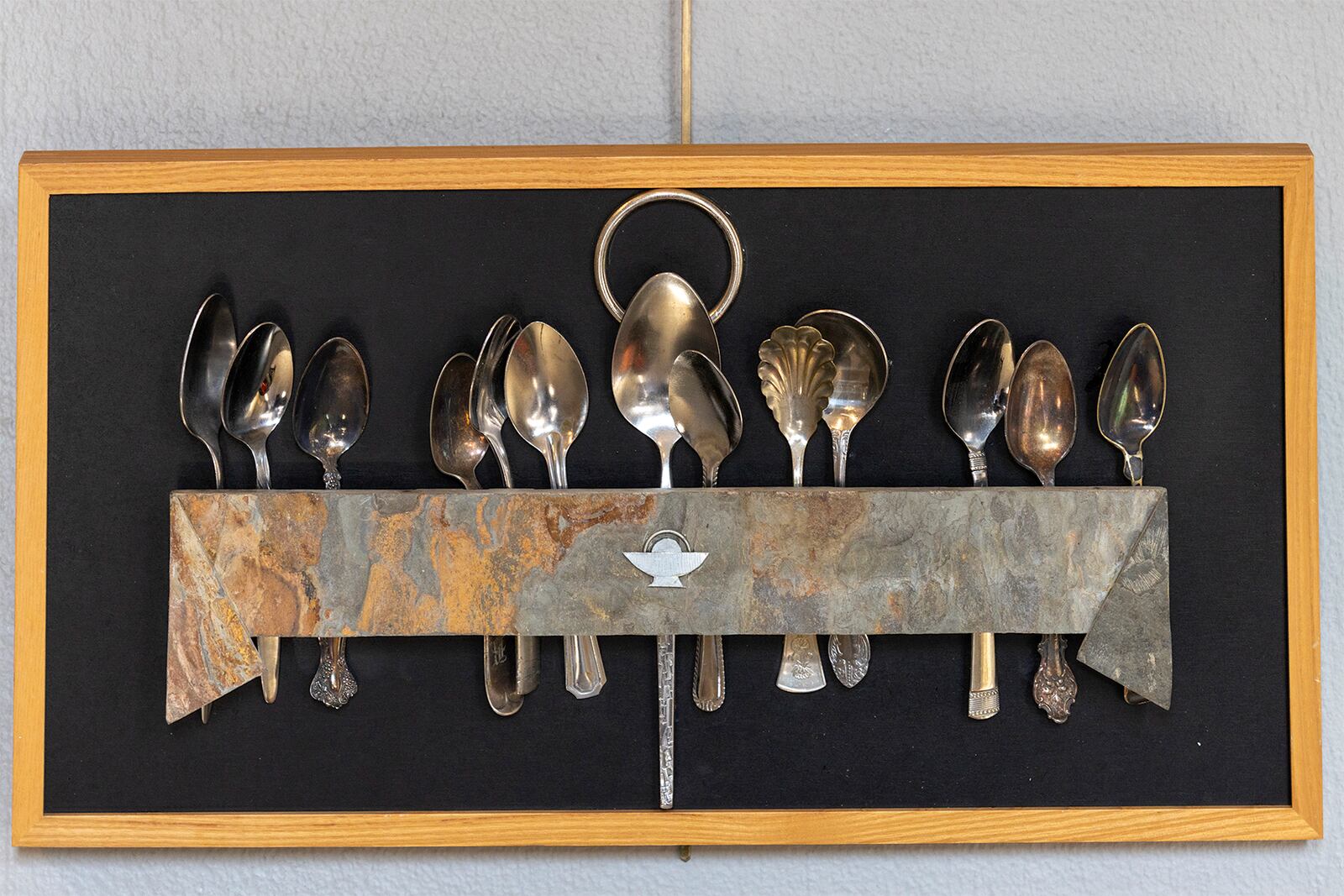 This is "The Supper" by artist  Joe Ksiezopolski. It is made of metal and slate. CONTRIBUTED/STORM FALCON STUDIOS