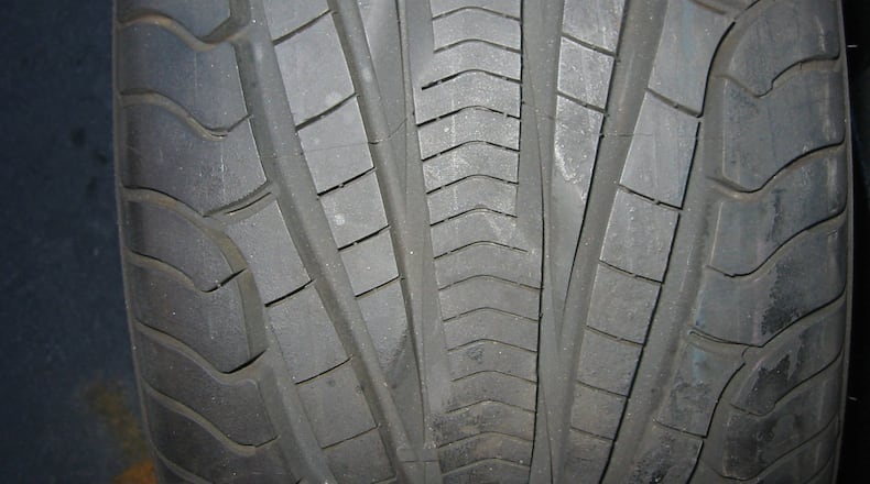 This tire shows a directional-type tread design which is designed to mounted in one direction. James Halderman photo