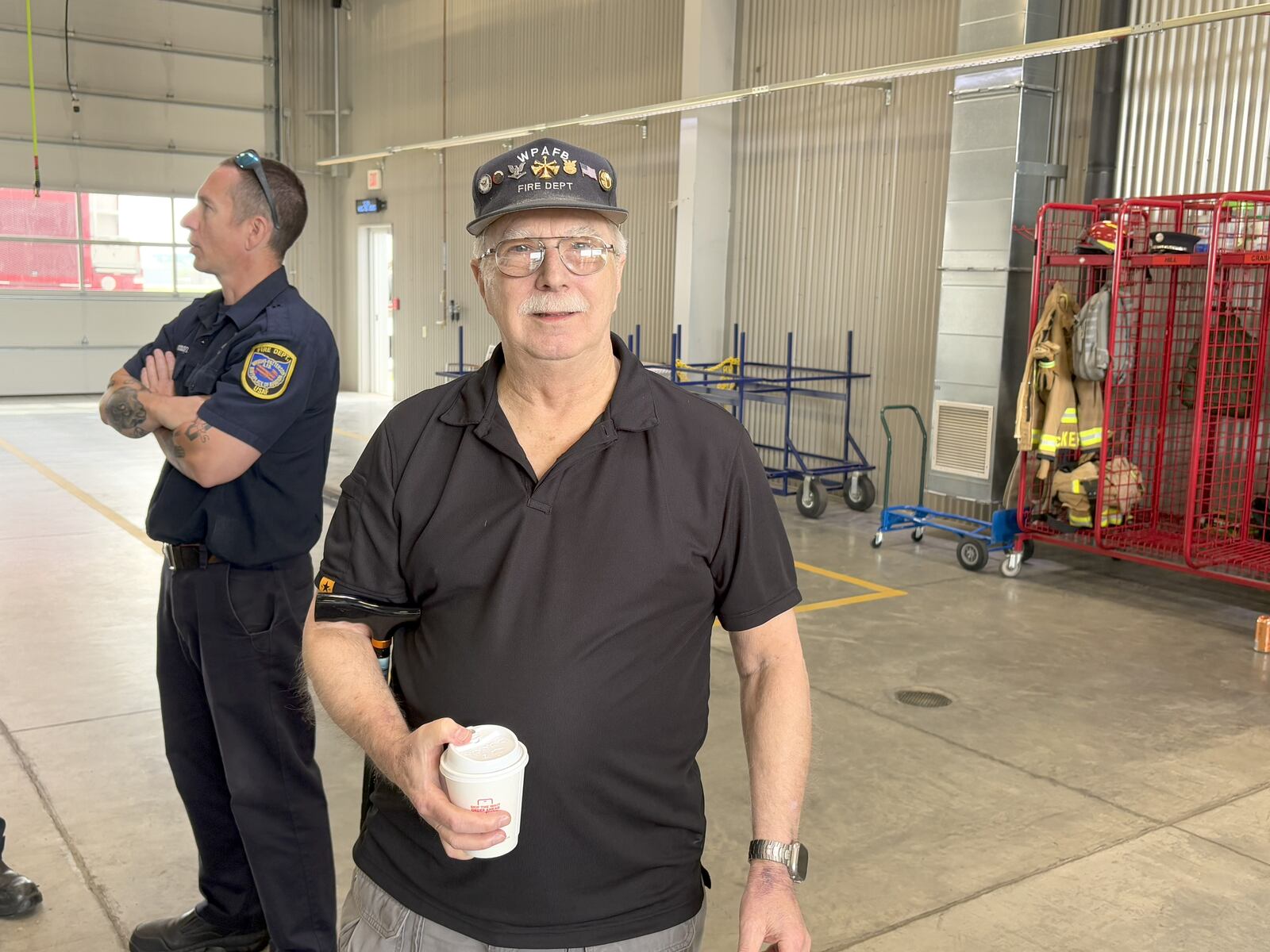 Frank Cox, who retired in 2007 as an Assistant Chief of Fire Prevention with the Wright Patterson Air Force Base Fire Department, worked six years with Bill Ross. He was one of three former firefighters who worked with Ross who was at Saturday’s dedication. TOM ARCHDEACON / CONTRIBUTED PHOTO